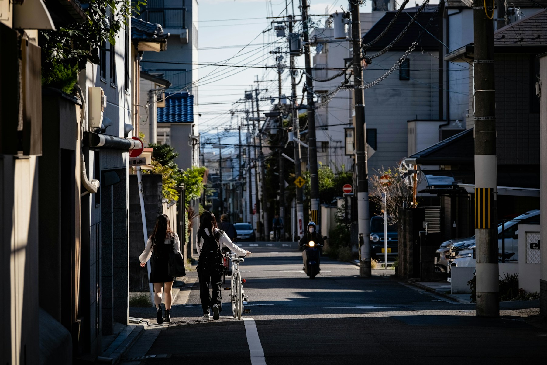 A quiet residential street in Japan